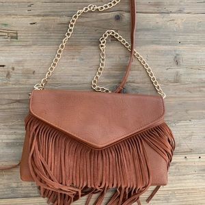 Mode Luxe fringe leather bag